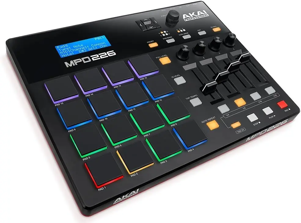 VERMIETUNG: Akai MPD226 Pad-Controller mit Preset für MaestroDMX™